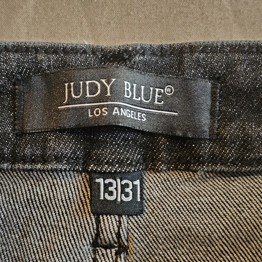Judy Blue‎ Jeans Womens Black Straight Fit Raw Hem Casual Stretch Ladies 13/31 - Picture 7 of 14